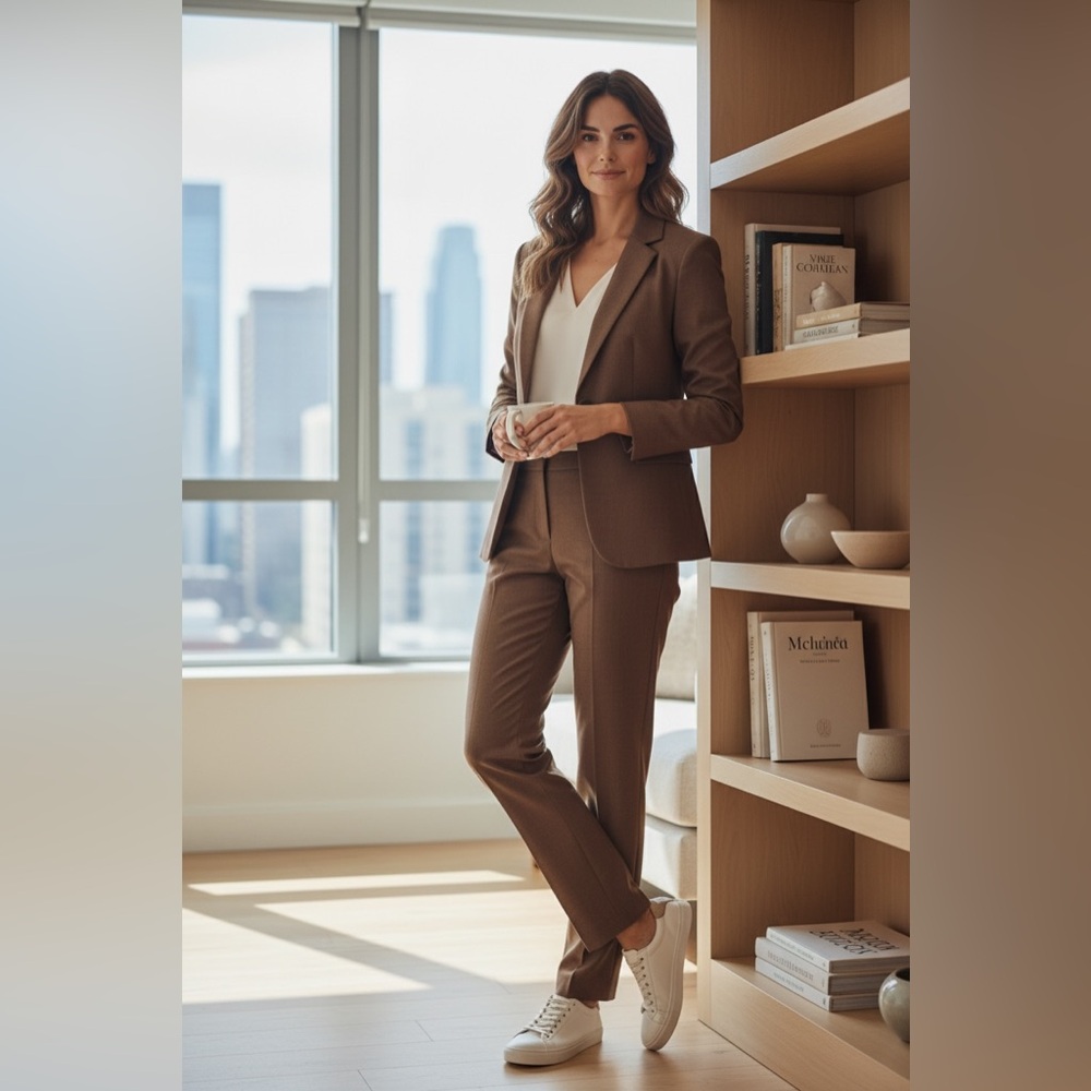 DKNY Classic Tan Women's Pantsuit